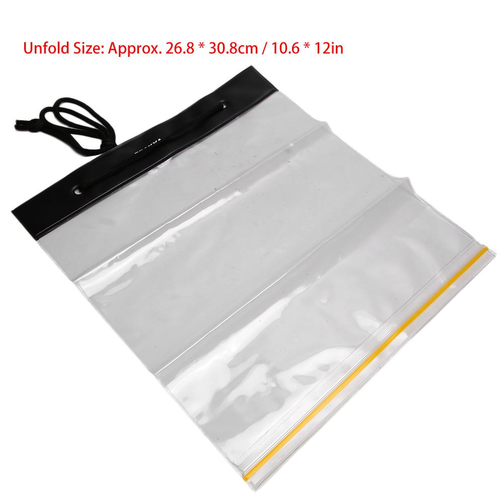 2pcs Multifunctional Waterproof Stationery Transparent Pen Bag Storage Map Holder