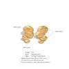 Yhpup Stainless Steel Metal Round Big Stud Earrings PVD Plated Waterproof Daily Versatile Casual Statement Jewelry Wholesale