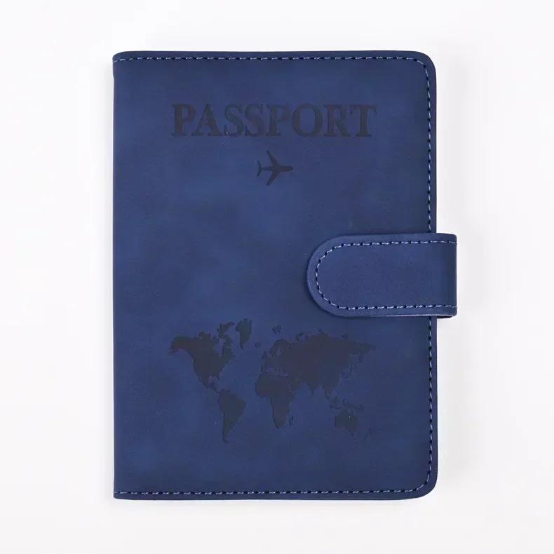 

Travel Passport Cover Case Men and Women ID Card Holder Passport Holder Ticket Clip Travel Accessories Passport Wallet синій