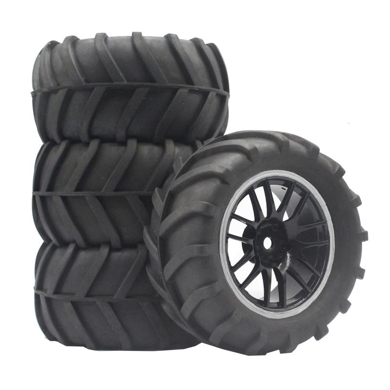 4PCS 85mm 12mm Hex Monster Truck Wheel Rubber Tires for SCY 16101 Pro 16102 Pro WLTOYS 144001 144010 1/16 Off-Road RC CarParts