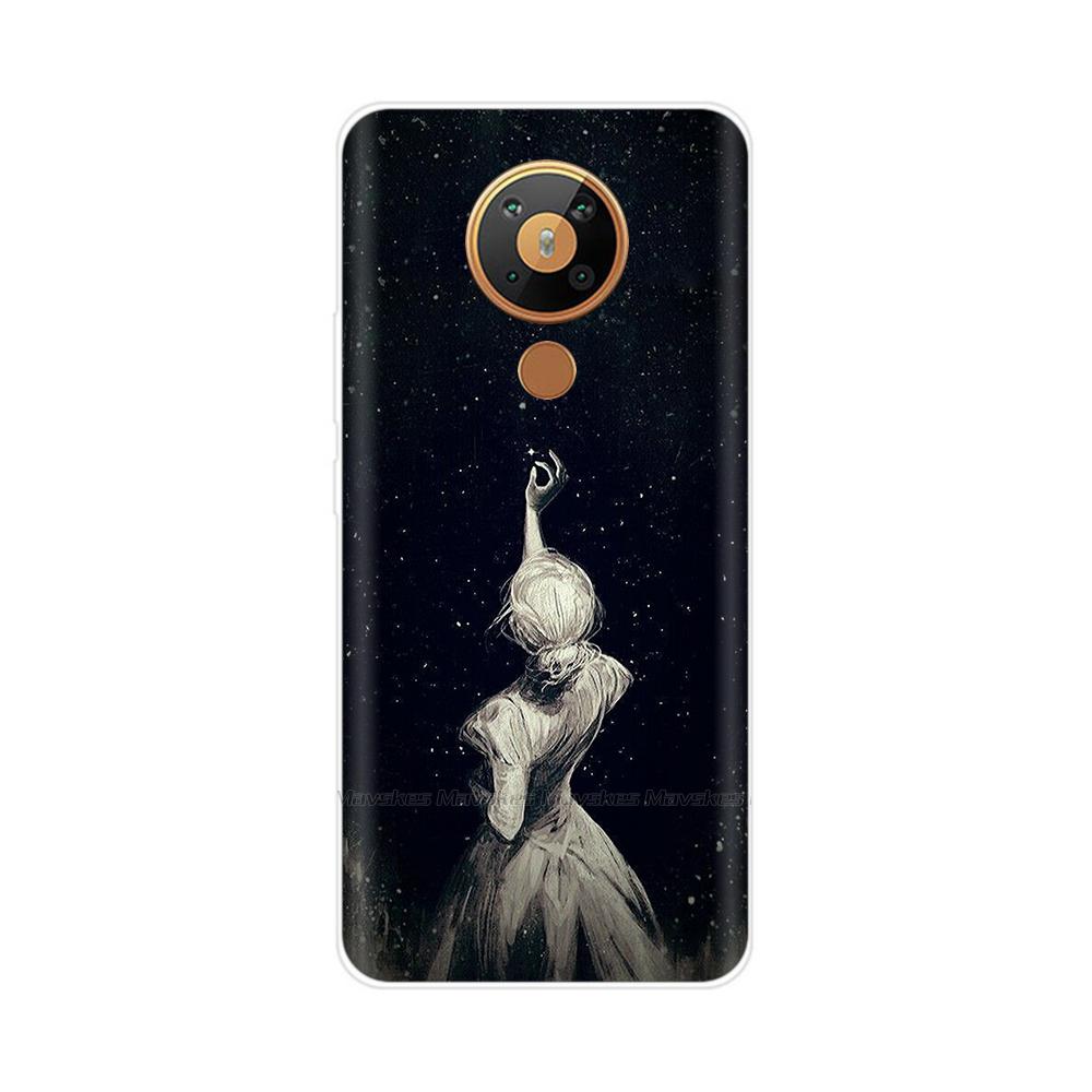 For Nokia 5.3 Case Transparent Phone Case Printing Bumper For Nokia 5.3 Nokia5.3 Case Back Cover 6.55'' TPU Soft Silicone Shells
