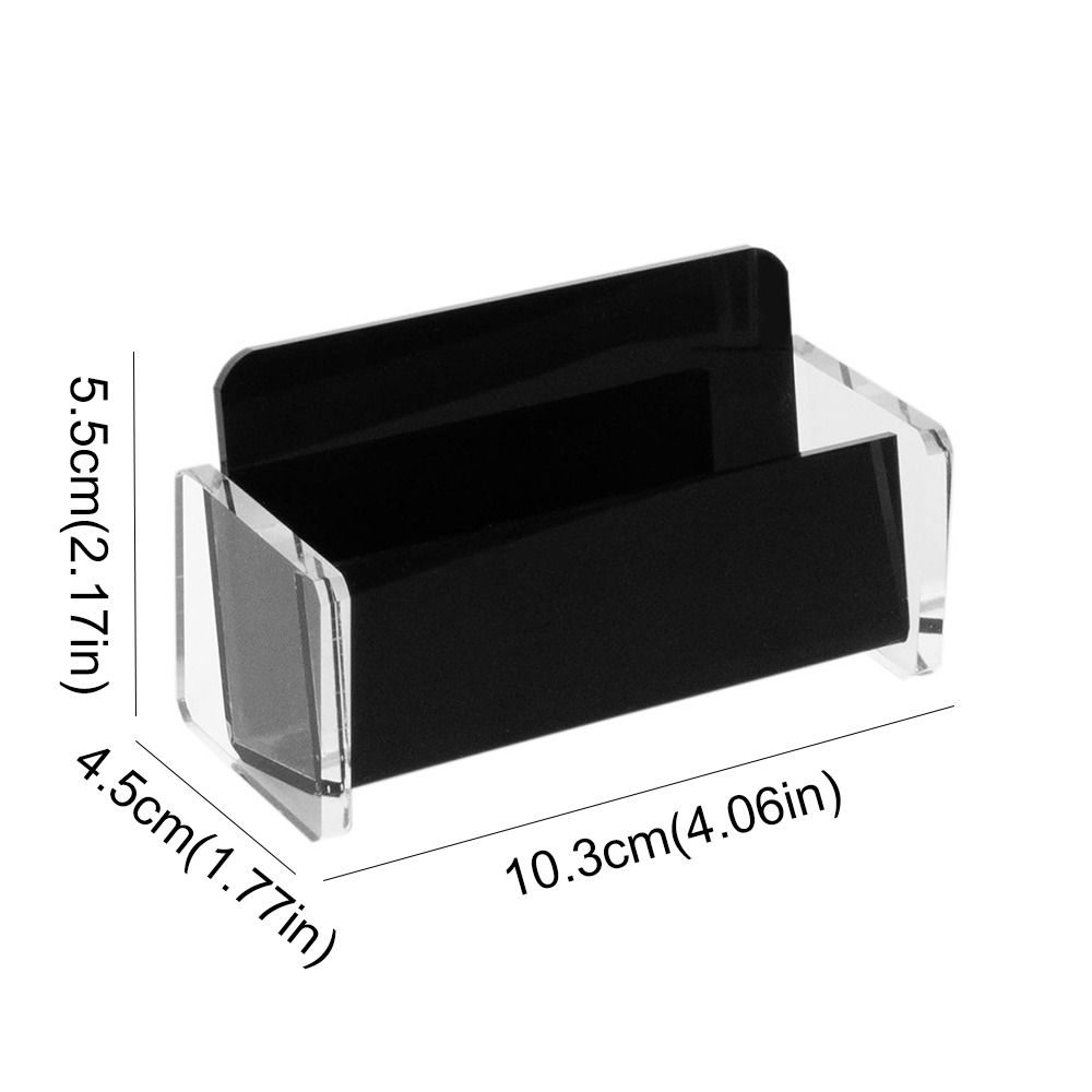 High-End Business Cards Display Holders Black&Clear Name Cards Organizer  Tabletop