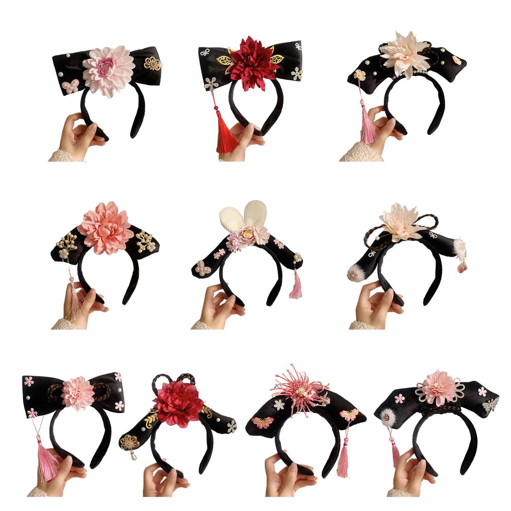 Concubine Hair Hoop for Dress Up Photography Props for Role Play and Theater Funny Princess Headdress