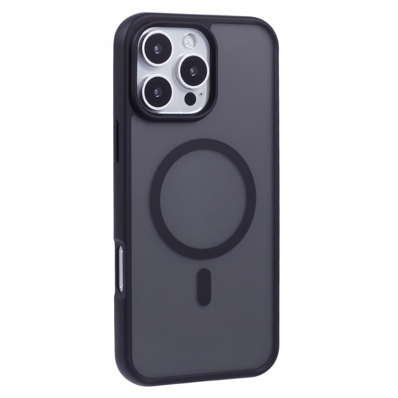 X-LEVEL For iPhone 16 Pro Max Case Compatible with MagSafe Skin-Touch TPU+Acrylic Phone Cover B