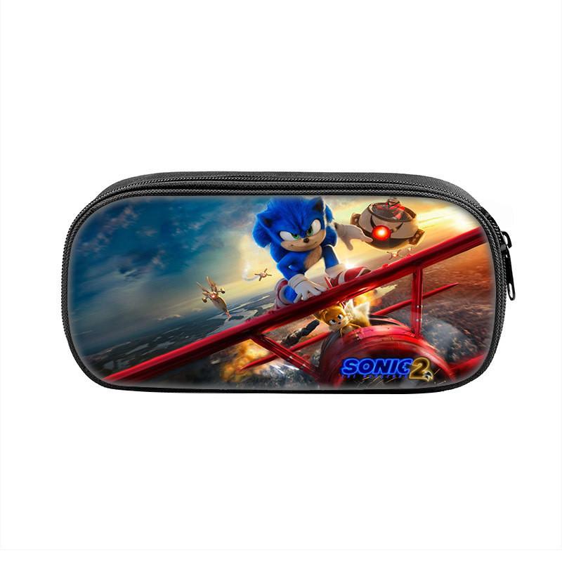 Sonic The Hedgehog Pencil Case With Nylon Material For School Students And Collectors