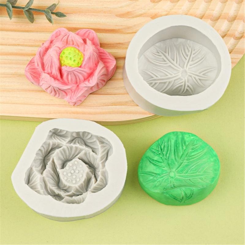 Silicone Lotuses Flower Mold With Detailed Texture Ideal For Home Decoration Wedding Cake Soap Making Mould