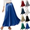 Women's Fashionable Loose-Fit High-Waisted Tie-Waist Versatile A-Line Casual Skirt
