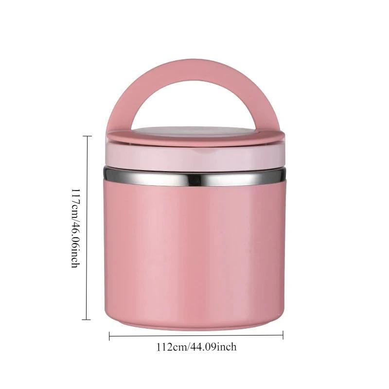630ML 304 Stainless Steel Lunch Box Drinking Cup Food Thermal Jar Soup Gruel Insulated Thermos Containers Portable Lunchbox
