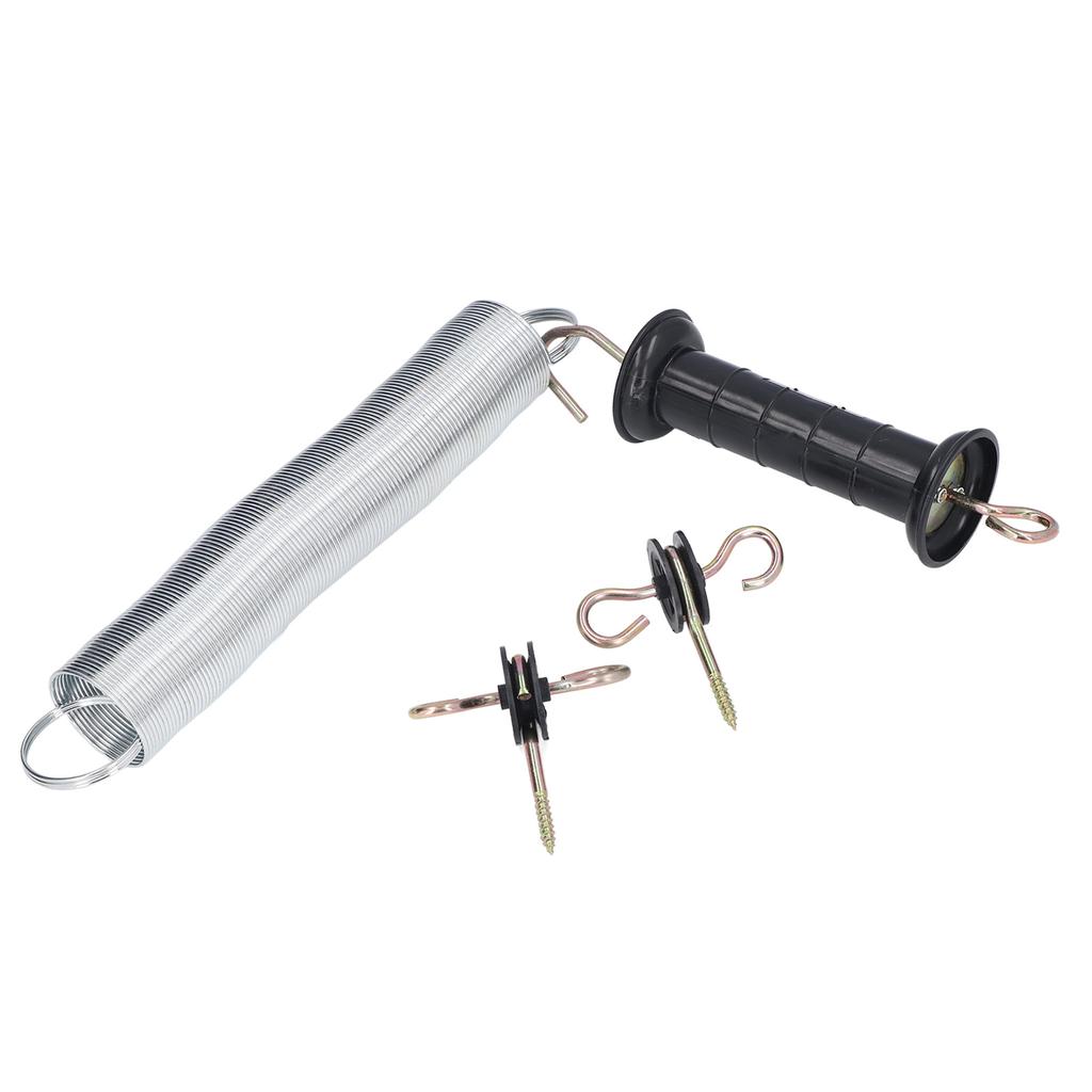 Electric Fence Gate Kit PP Iron 5 Meters Animal Spring Door Accessory with Handle Insulated Nail for Livestock