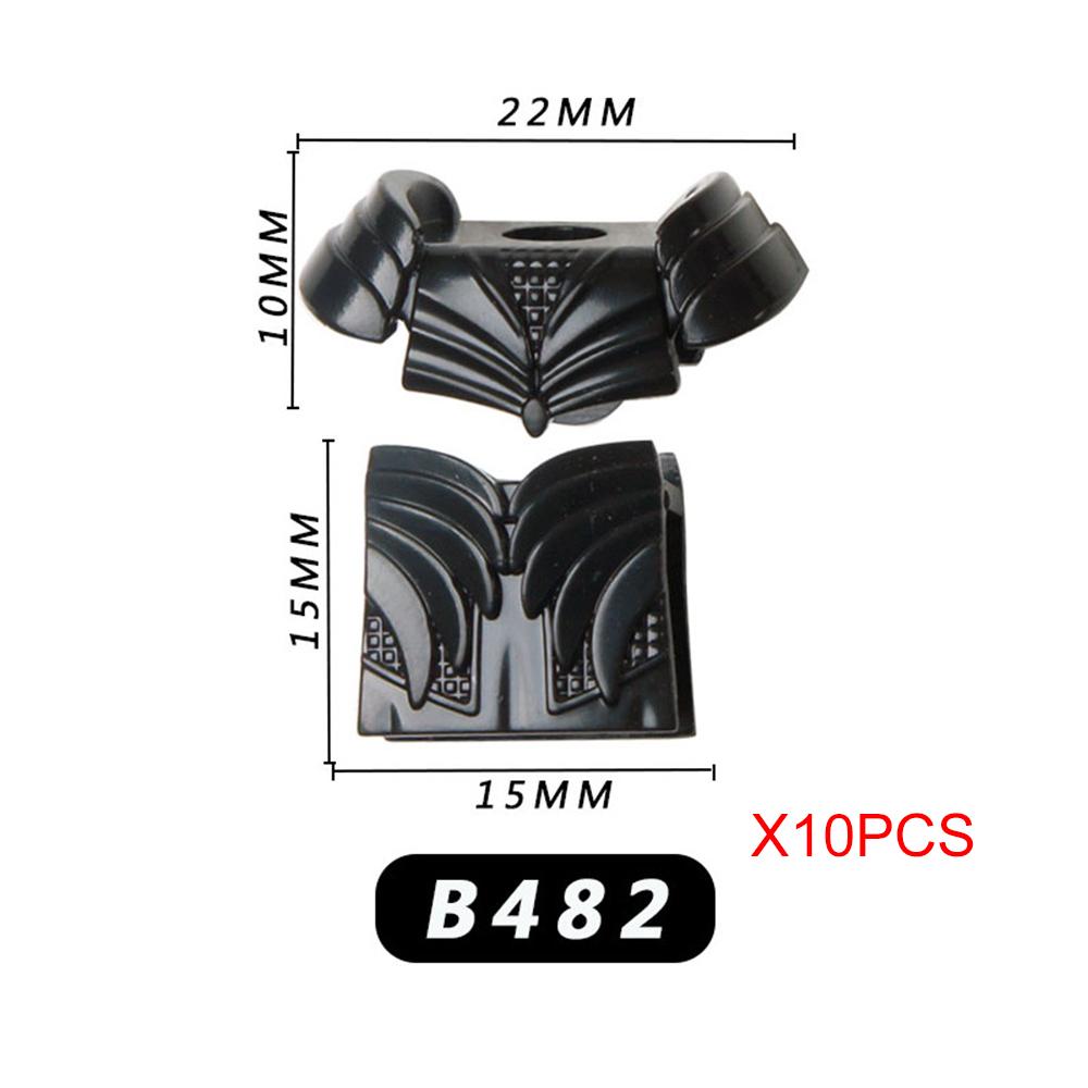 10PCS SET Medieval Times Weapon Accessories Armor Helmet Assembly Scenes Building Blocks DIY Toy Accessories For Children Gifts