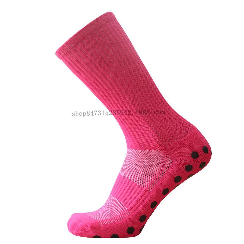 Chaussettes de Football Antidérapantes Hexagonales pour Hommes et Femmes - Couleur Unie, Rembourrage Épais, Grip Compétition Pro