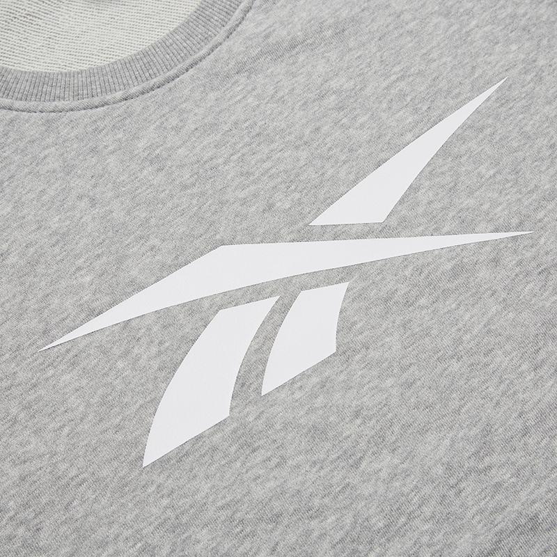 Reebok Classic Basic Logo Pullover Sweatshirt Men Sweatshirt Gray GR8473