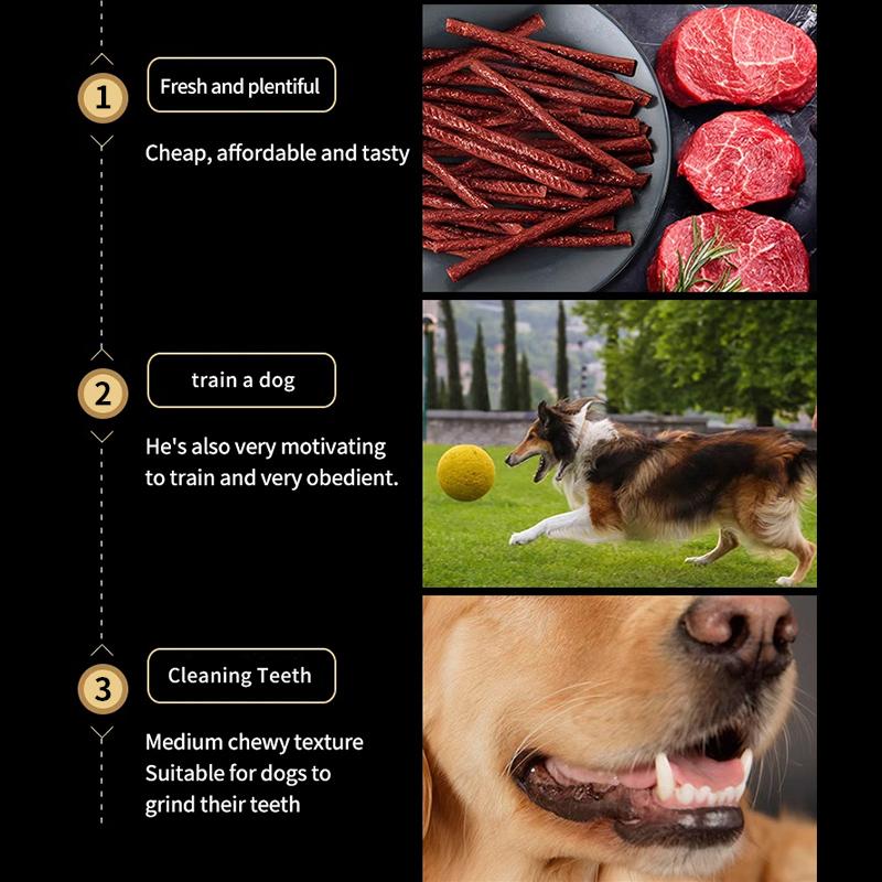 Pet Food Dog Cat Snacks Delicious Beef Strips Molar Training Reward Healthy Snacks Replenish Energy 430g  Pet Supplies