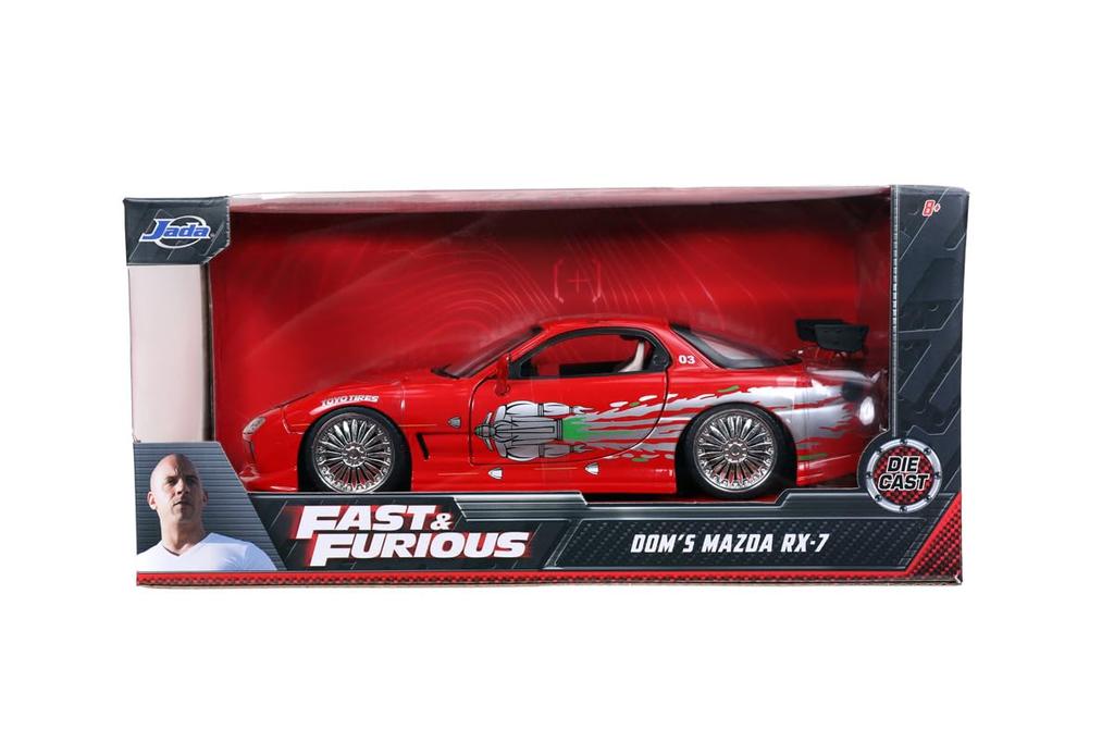 Kyosho Jada Toys Fast Furious Series Mazda Finished Model JADA98338 & 1/24 F&F RX-7 Red/Graphics (Dominic)