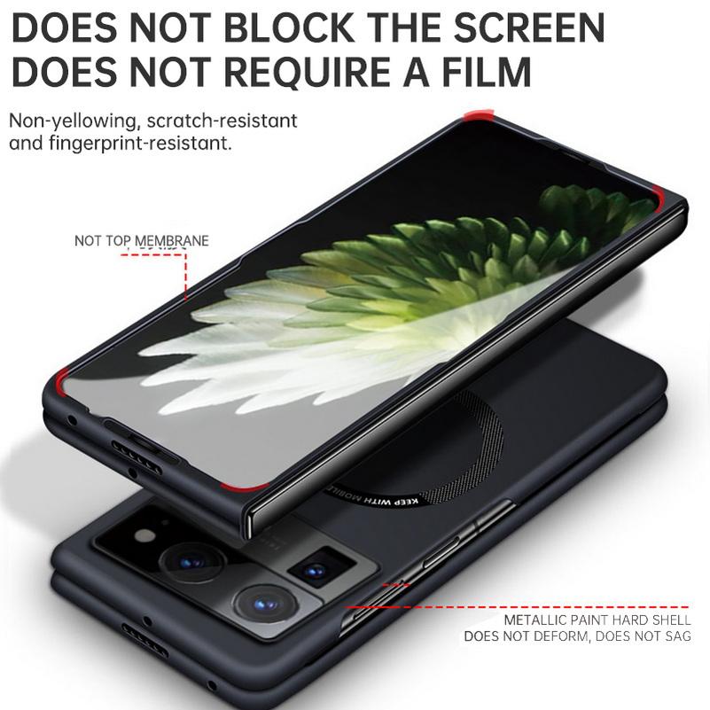 Ultra-thin Frameless Phone Case For Tecno Phantom V Fold2 Tecno V Fold  Magsafe Magnetic Hard Cover