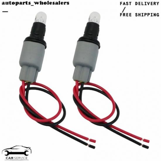 2Pcs Front Flasher Marker Lamp Socket Bulb Plug Fit Ford Mustang 5.0L 2005-