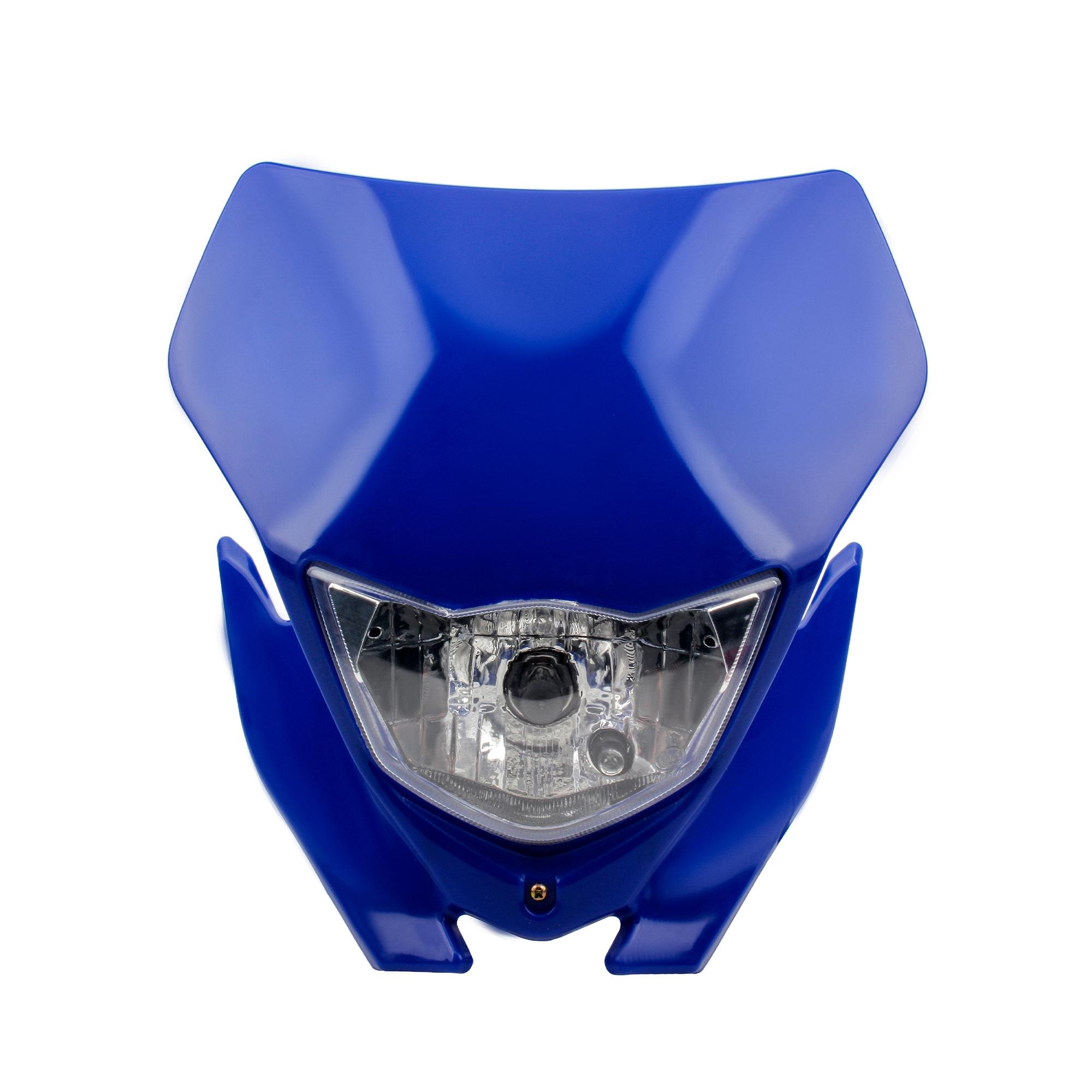 

Мотоциклетная фара для Kawasaki KLX EXC XCF SX F SMR Фара Лампа H4 Галогенная лампа Эндуро Супермото Питбайк Мотокросс синий