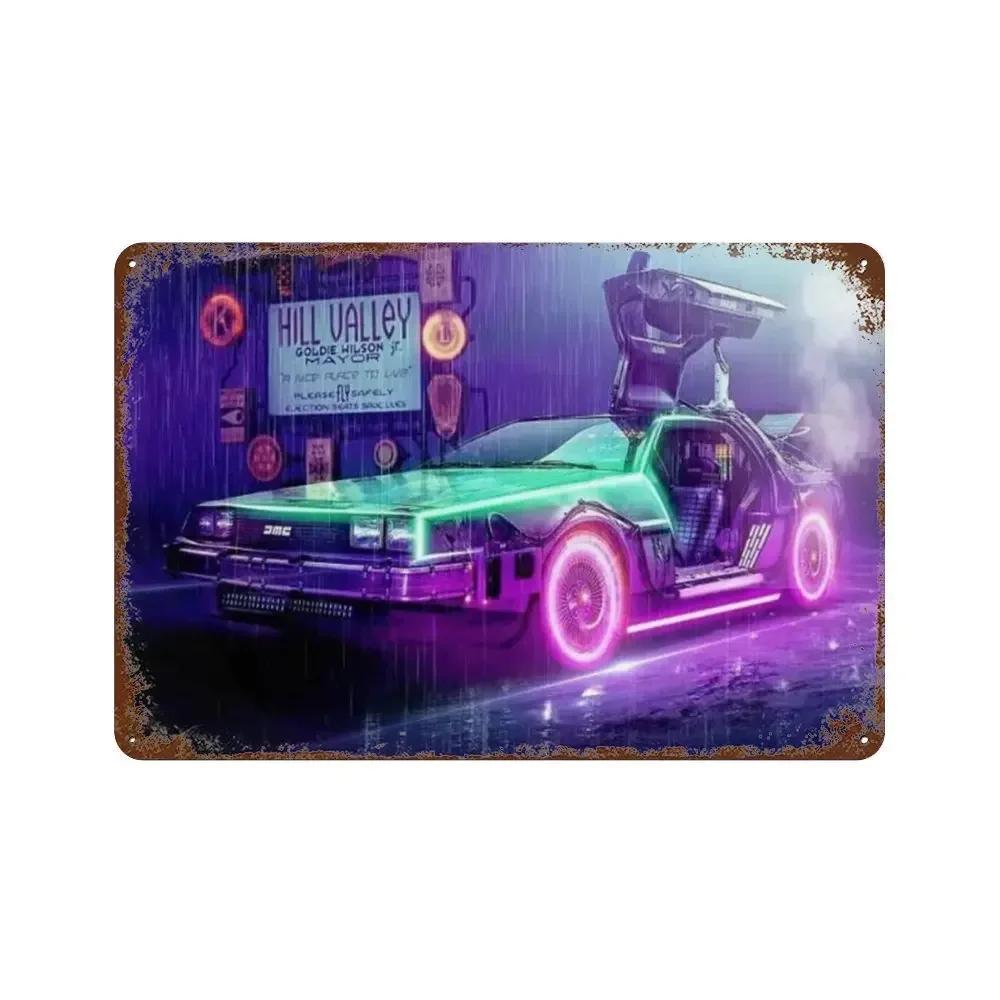 Zurück in die Zukunft Alte Filme Retro Metallschilder Posterwände Bars Clubs Männerhöhlen Garagen Cafés Kunst Wanddekorationen