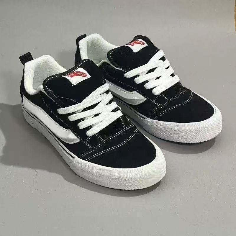 Цветок кешью черно-белые весенние пухлые хлебные туфли низкие парные повседневные туфли уличные скейтбордические туфли Size 35