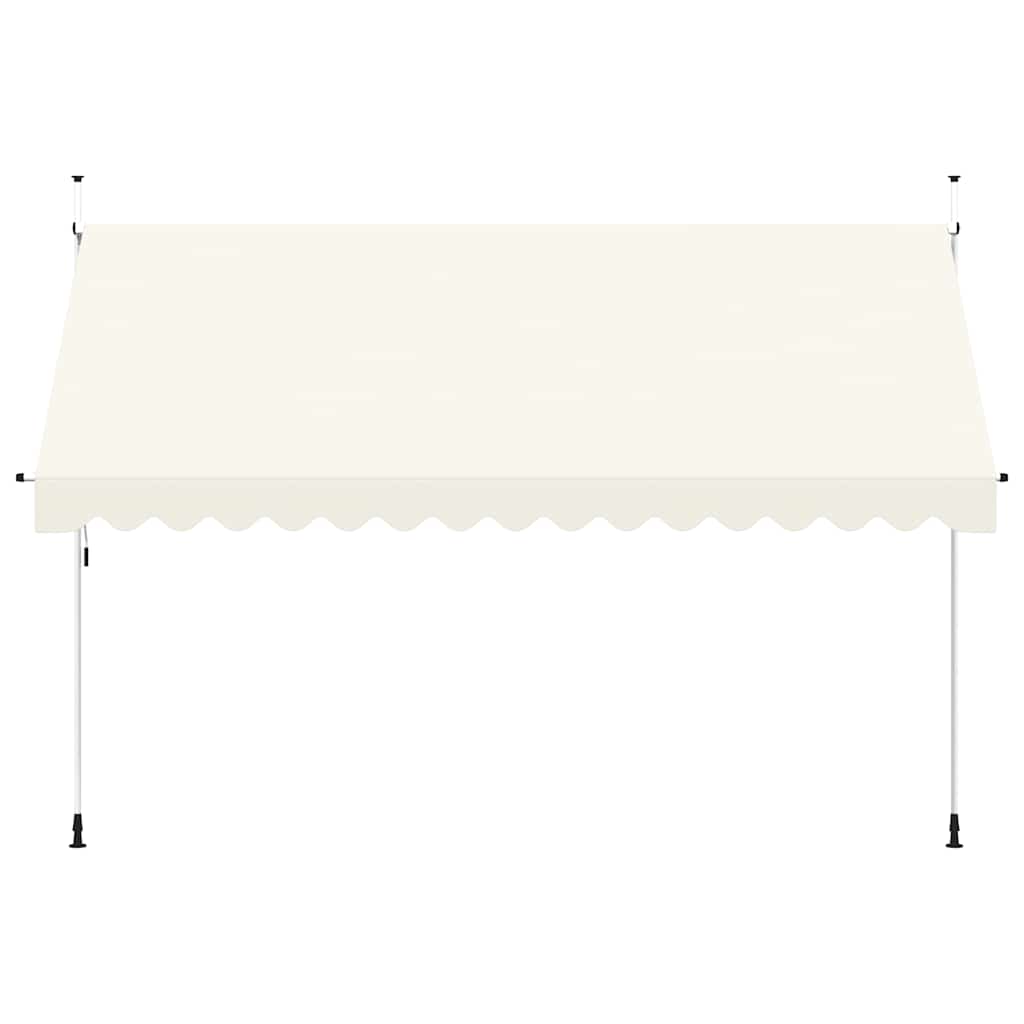 Retractable Awning Manual Operation 400 cm Cream White
