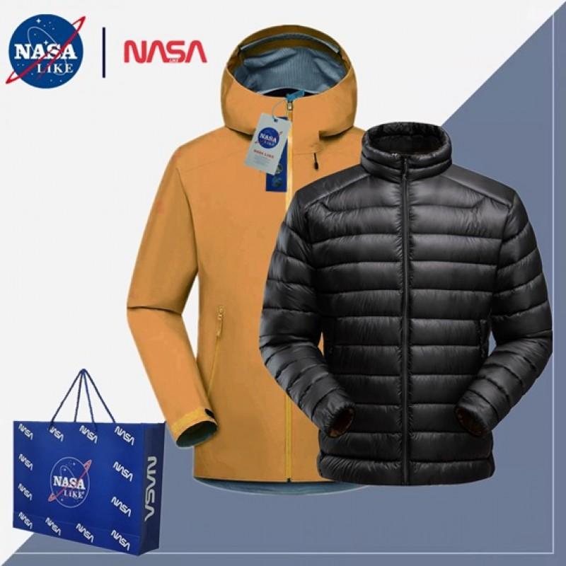 LT Series Unisex Outdoor 2-in-1 Jacket With Duck Down Liner Hiking Skiing Camping