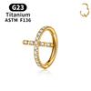 F136 G23 Titanium Nose Ring 16G Hinged Segment CZ Septum Clicke Daith Earrings Hoops Ear Cartilage Tragus Helix Piercing Jewelry
