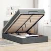 VidaXL Ottoman Bed with Mattress Dark Grey 120x200 Cm Fabric, Bed, Upholstered Bed, Double Ottoman Bed, Bed with Storage, Bed 3312299