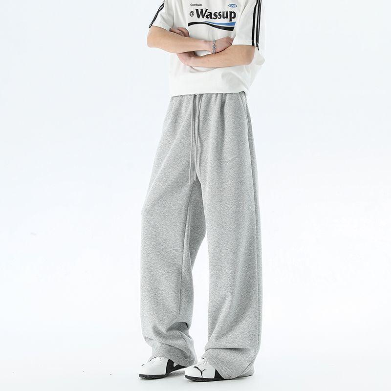 Damen Koreanische Hip Hop Buchstabenprint Jogginghose, Frühling Herbst Kordelzug Weiter Bein Lässige Jogginghosen Einzigartiger Streetwear Tanz Locker Lange Hosen