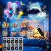LED USB Projector Light 6pcs USB Adjustable Projection Patterns Lamp for Kids Room Party Ambient
