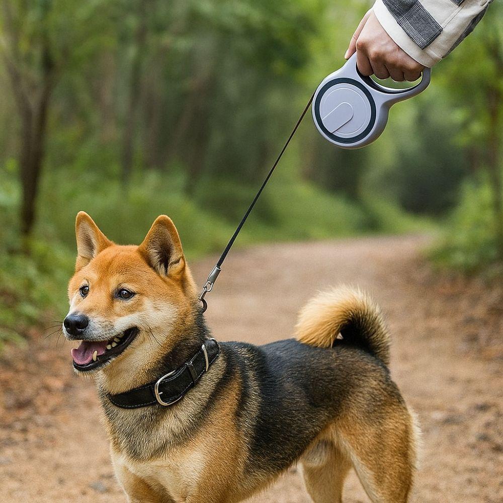 Fashionable Wear-resistant Pet Dog Leash Anti-bite Automatic Extending Dog Walking Leash Adjustable Automatic Dog Leash Running