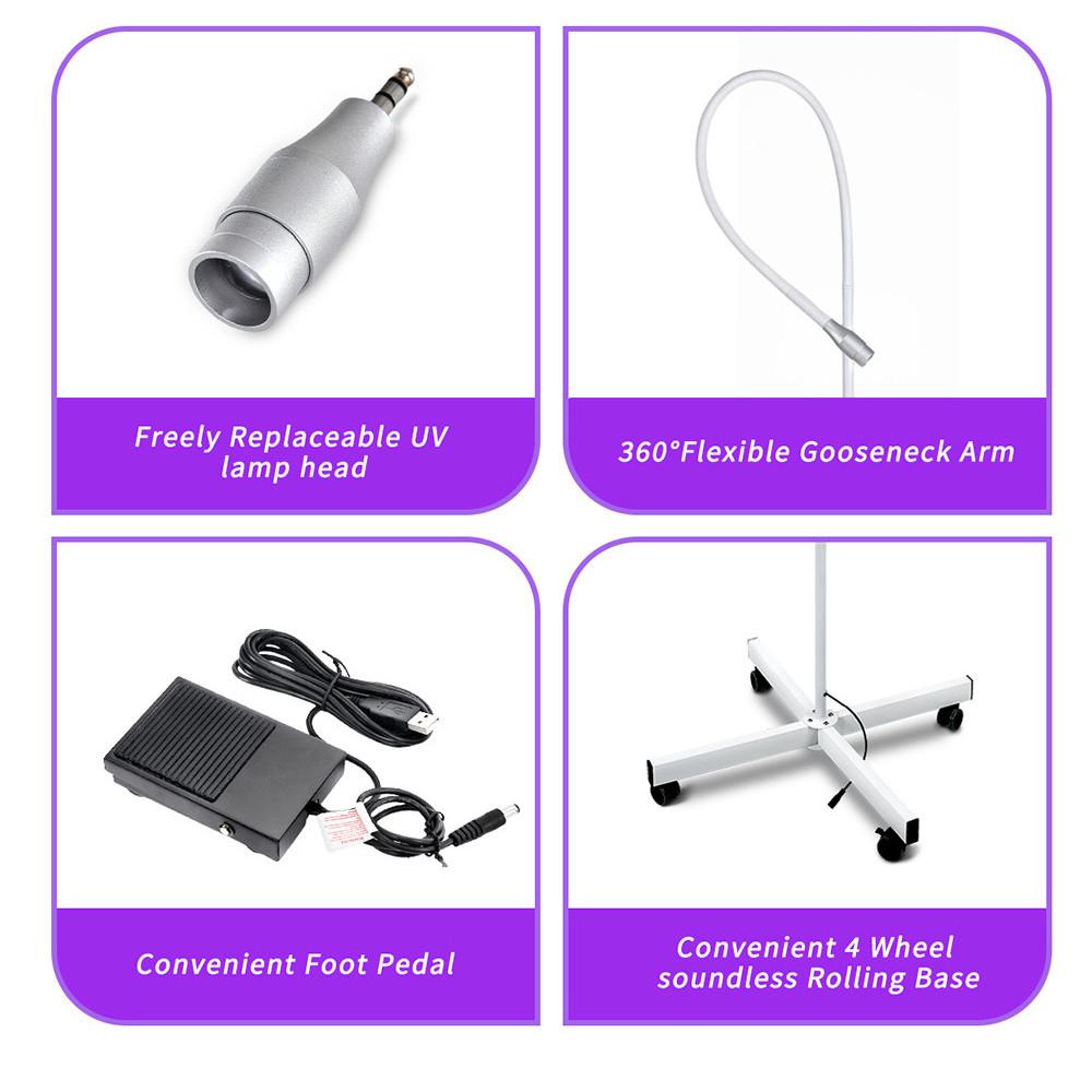 UV LED Eyelash Adhesive Quick Drying Lamp Portable Eyelash Beauty Lamp Professional Beauty Salon Floor Light