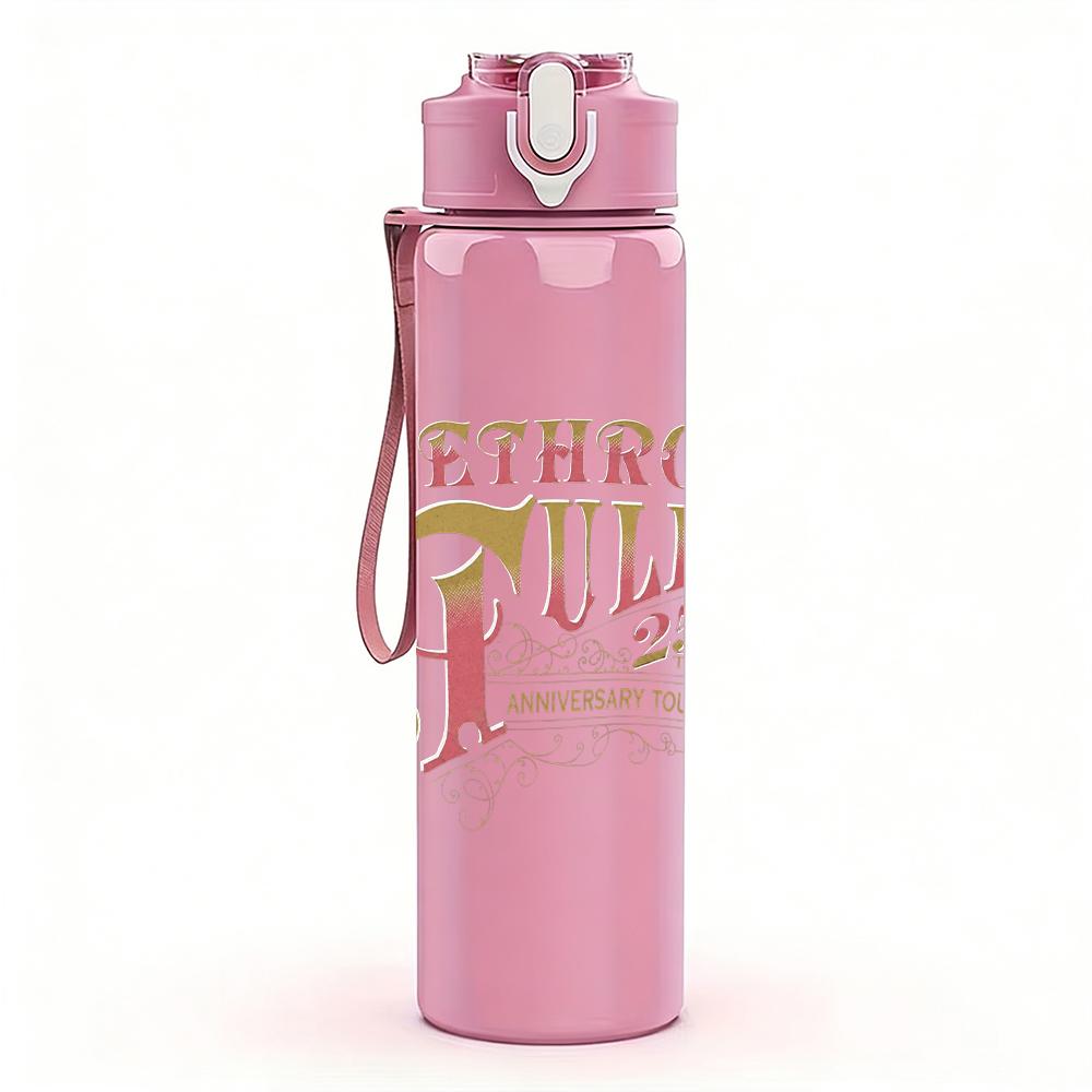 1PC Jethro Tull Retro Band Text Logo Print 750ml Portable Sports Water Bottle Leakproof Gym Outdoor Travel Drink Cup