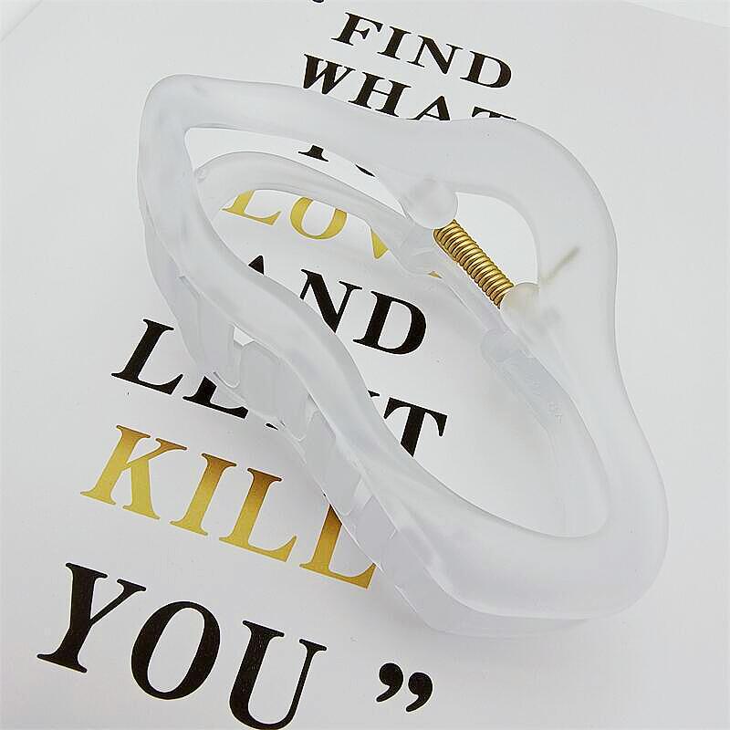 Korean Transparent Frosted Jelly Hair Volume Claw Clip for Women