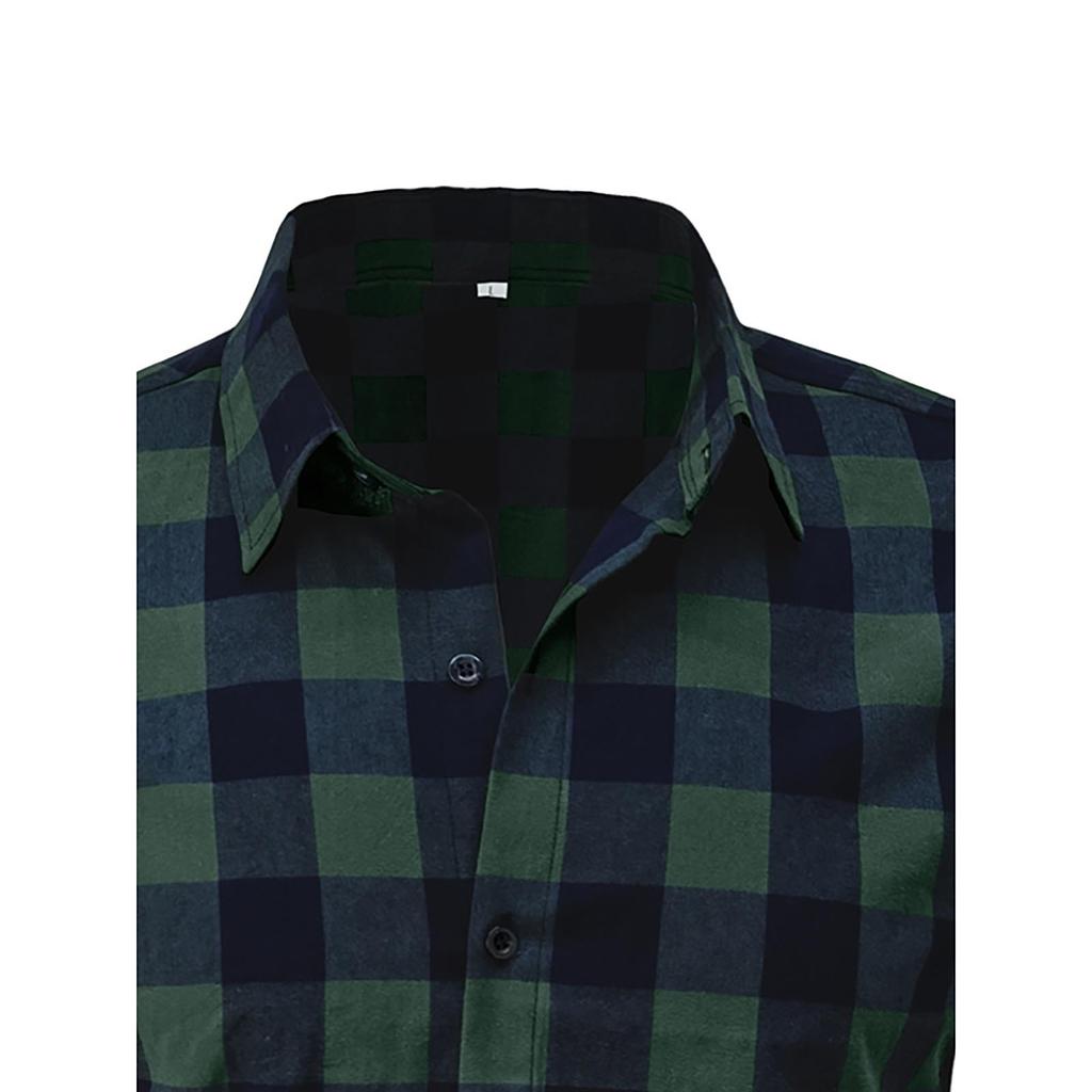 Men's Casual Hawaiian Shirt Short-sleeved European And American Plaid Shirt