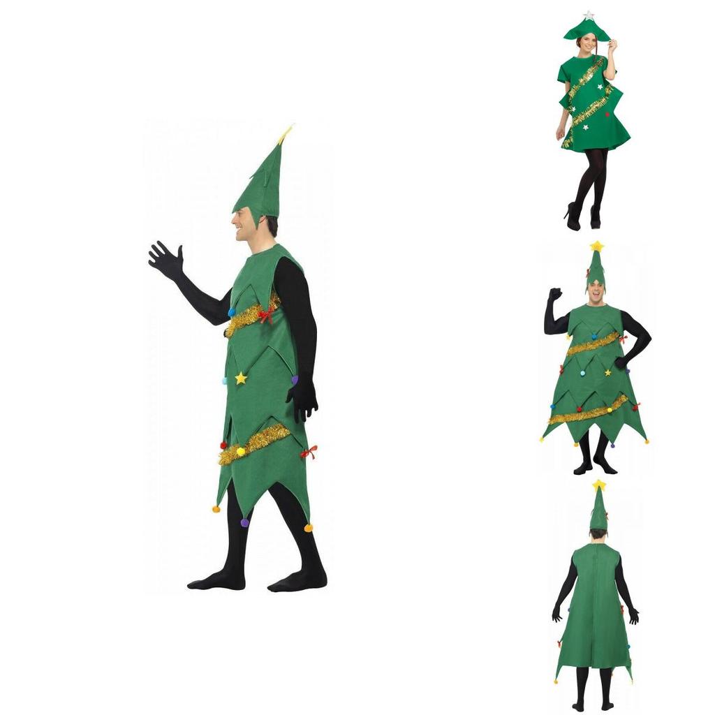 Cozy Christmas Tree Couple Costume Set For Festive Holiday Celebrations In Soft Corduroy