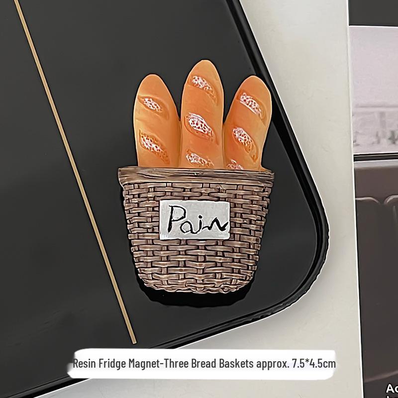 Personalized 3D Food Refrigerator Magnet - Creative & Cute Resin Design