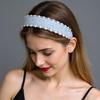 Luxury Floral Design Headbands For Women Fabric Hair Accessory With Bead Detailing Hairband Headwear For Special Event