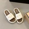 Premium thick-bottomed one-word slippers for women's summer outer wear fashionable new flat-bottomed non-slip casual cool slippers