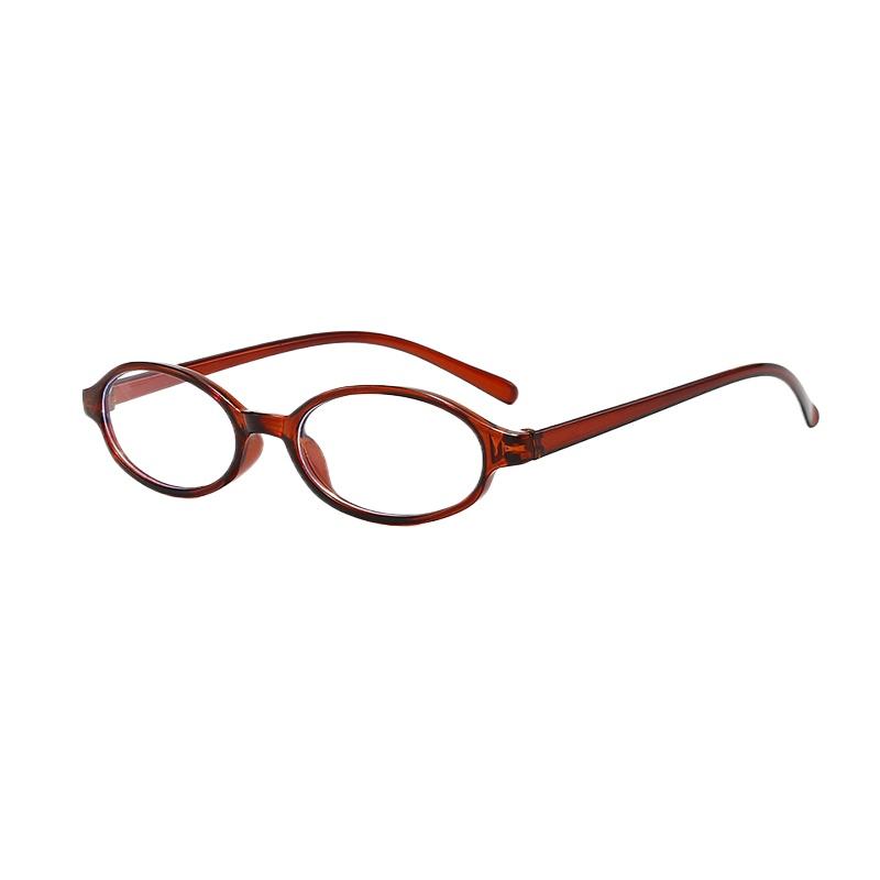 New Retro Oval Small Frame Flat Mirror Y2K Women Anti Blue Light Eyeglasses Personalized Fashion Glasses