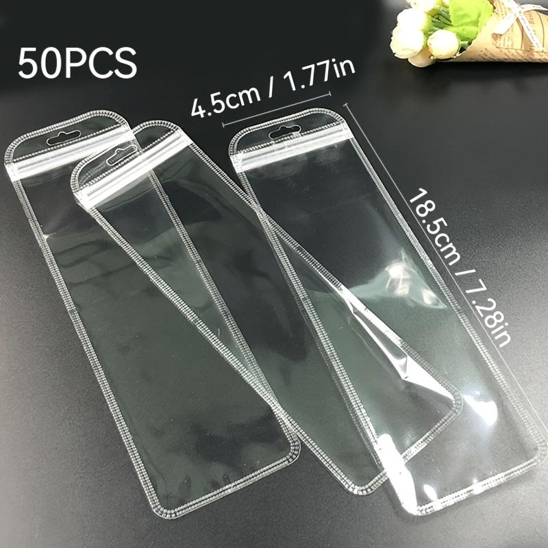 

50 шт. Многоразовые прозрачные пакеты с застежкой-молнией | Пластиковые пакеты для ювелирных изделий, ручек, кистей для макияжа - Идеально для подарочной упаковки и хранения, Хранение ювелирных изделий 50pcs прозрачный