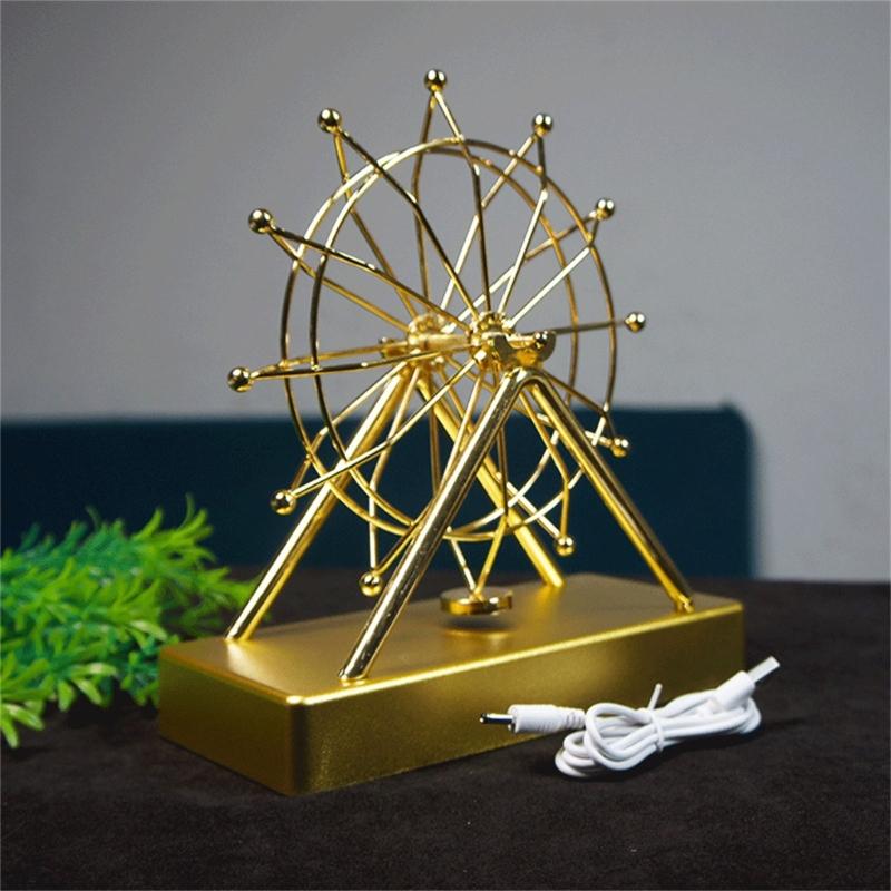 Macchina del Moto Perpetuo Elettrica Ruota Panoramica Bilancia Giocattolo da Scrivania Ornamento Decorativo Kinetiche Opere d'Arte per Arredamento Casa