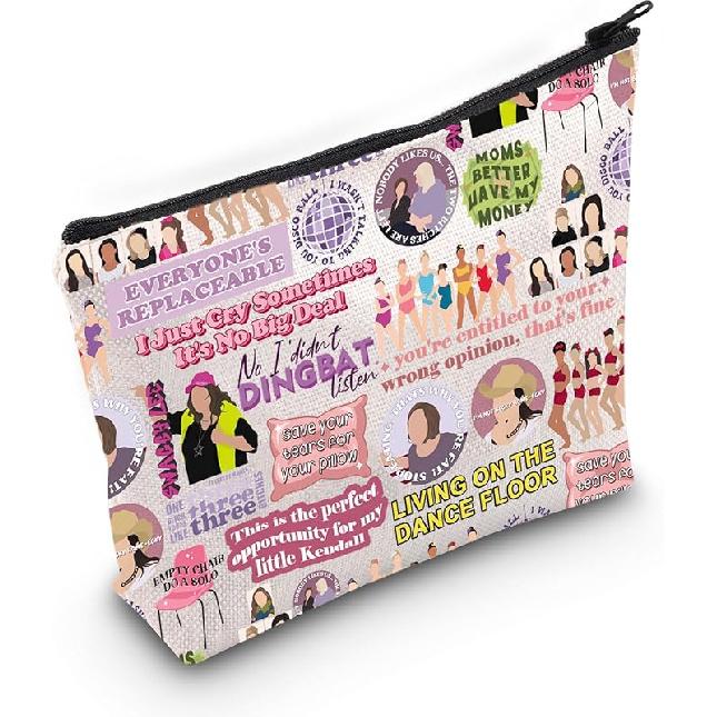 PWHAOO Dance TV Show Inspired Gift Dance Quotes Makeup Bag Dancing Lover Cosmetic Bag Reality TV Show Merch (Dance Quotes M) Dance Quotes M