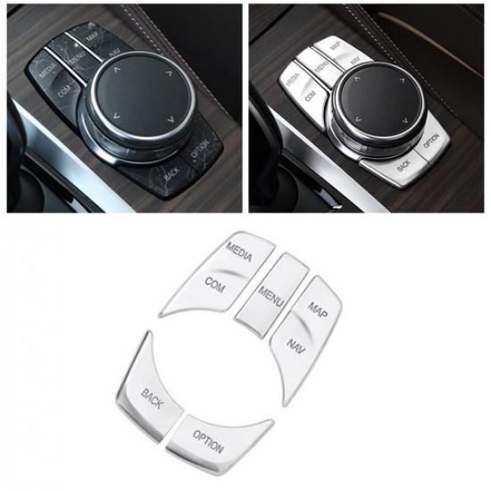 Chrome ABS Console Multimedia Switch Button Cover Trim For BMW 5 Series 2018 G30