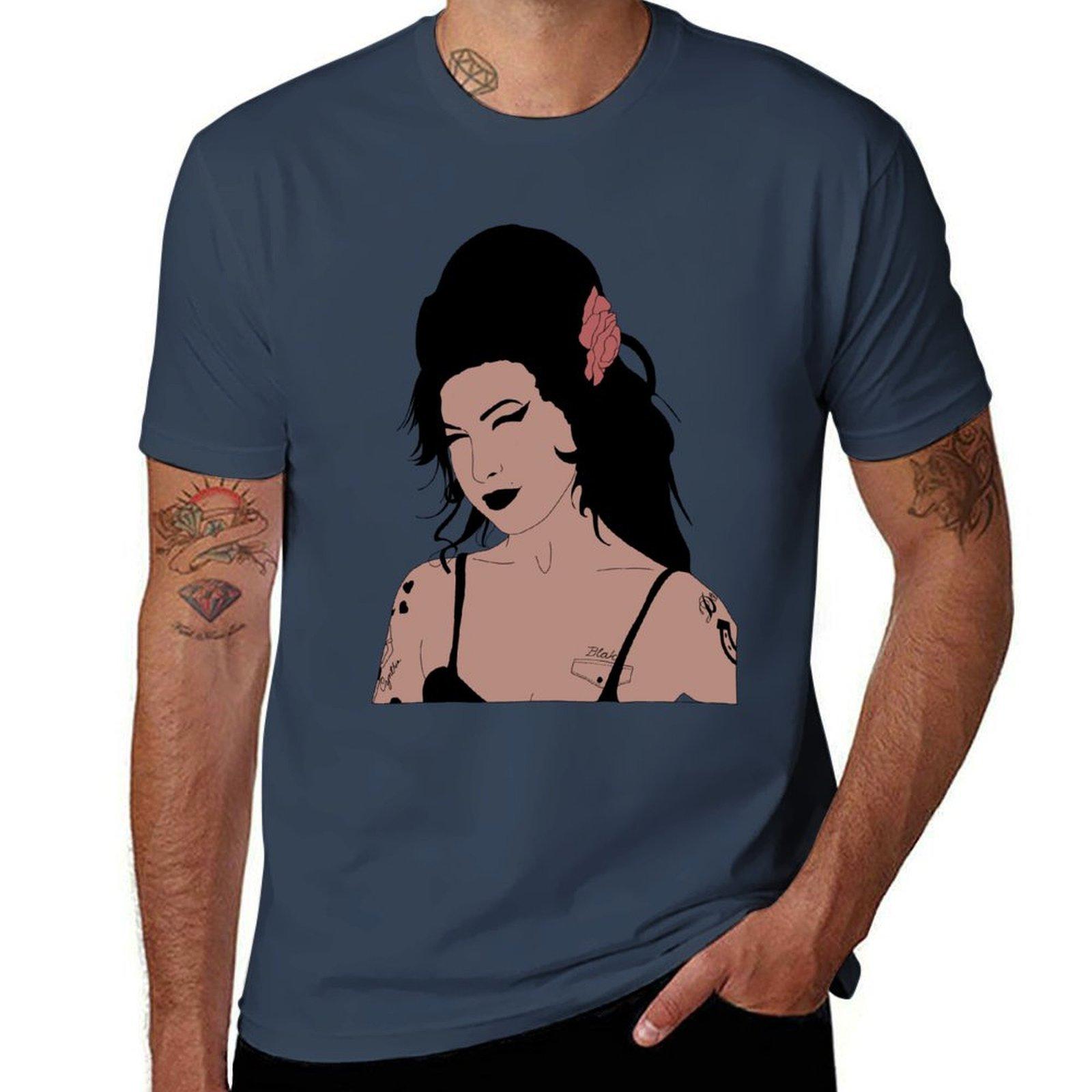 Amy Winehouse Bust Tshirt Odor Resistant Short Sleeve Top S