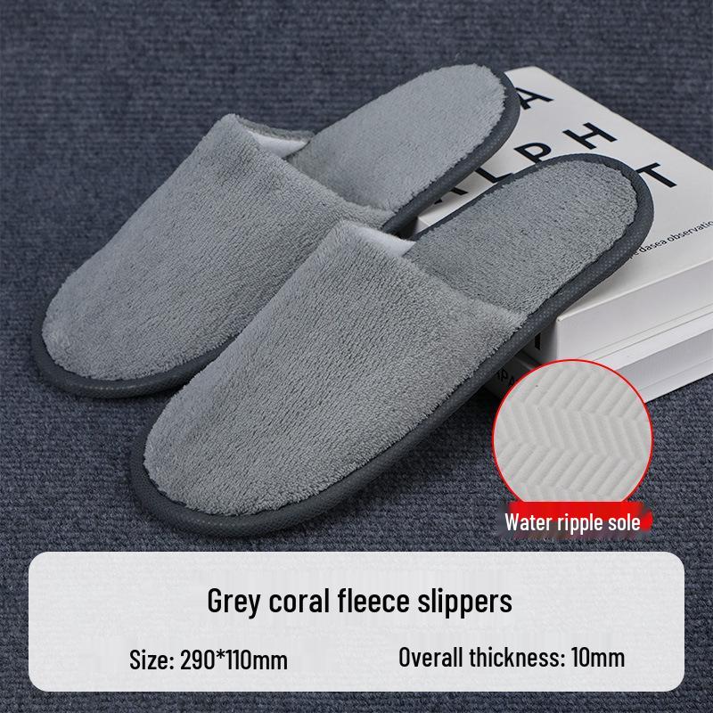 Luxuriöse rutschfeste Hausschuhe aus Korallenfleece für Hotels, B&Bs und Privatzimmer