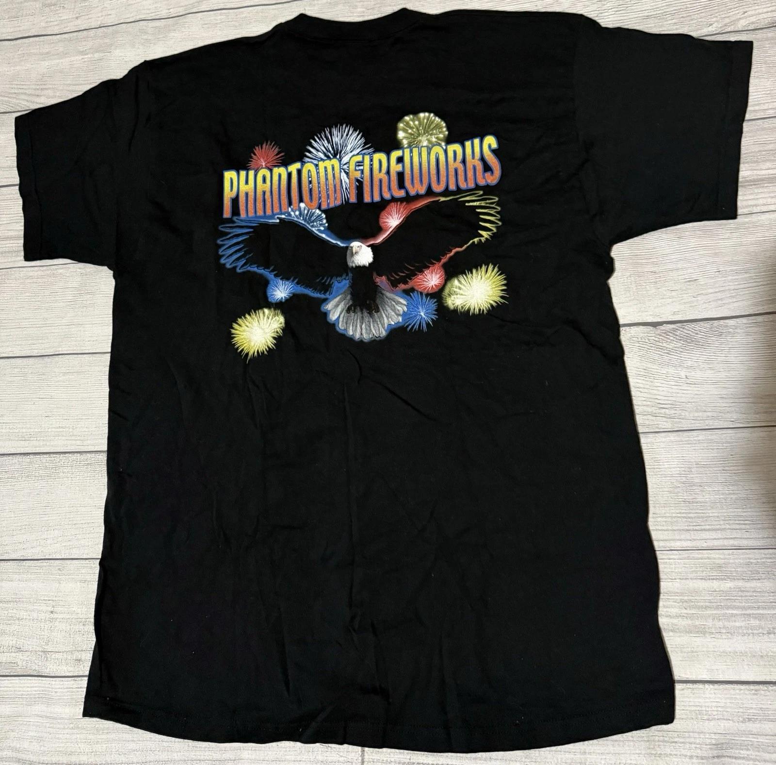 

Vintage Phantom Fireworks Eagle Graphic T Shirt America Freedom Size 2XL XXL 90s XL