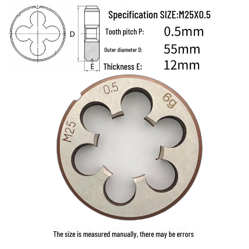 Kulatá vratidlo M24-M26 x 0,5-3 mm, Chod vpřed/vzad, Pravý/Levý závit