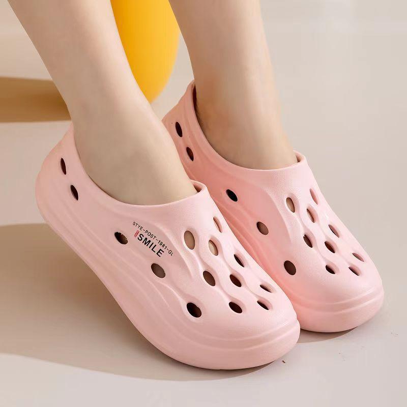 New summer fashion couple men's beach bag head hole shoes home soft sole EVA outer wear comfortable shoes