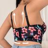European and American Plus-size Underwear for Women Large Breasts Are Small Anti-sagging Gathered Fashionable Patterned Detachable Shoulder Straps Bra