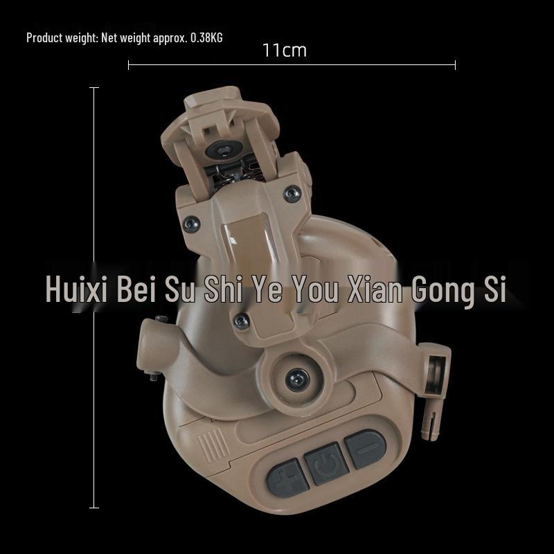 Tactical Fast Helmet Headset with Curved Bracket for Outdoor Sports Communication